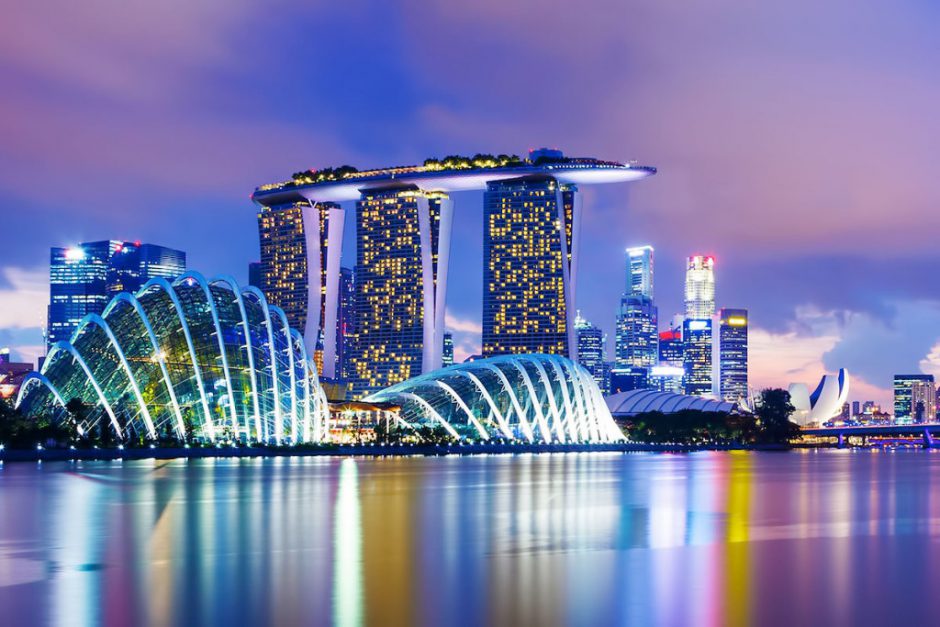 Singapore's night skyline
