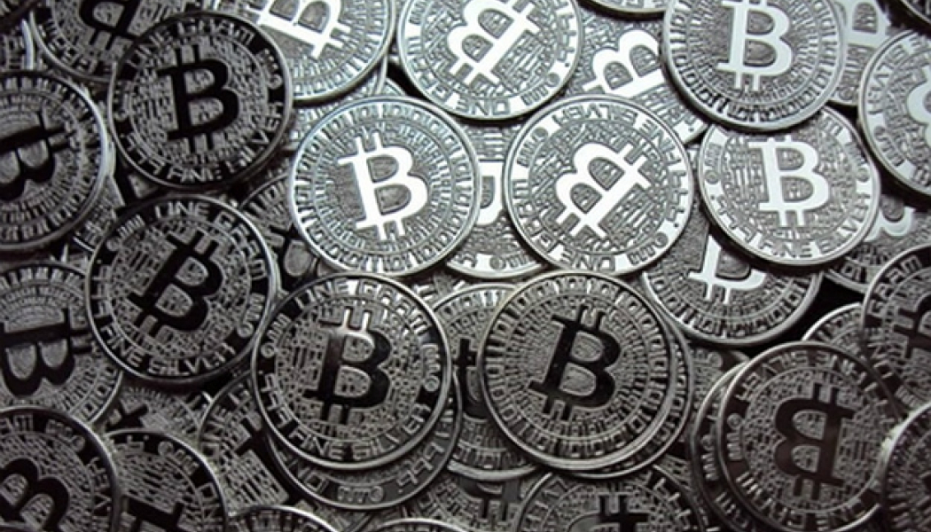 silver Bitcoin coins